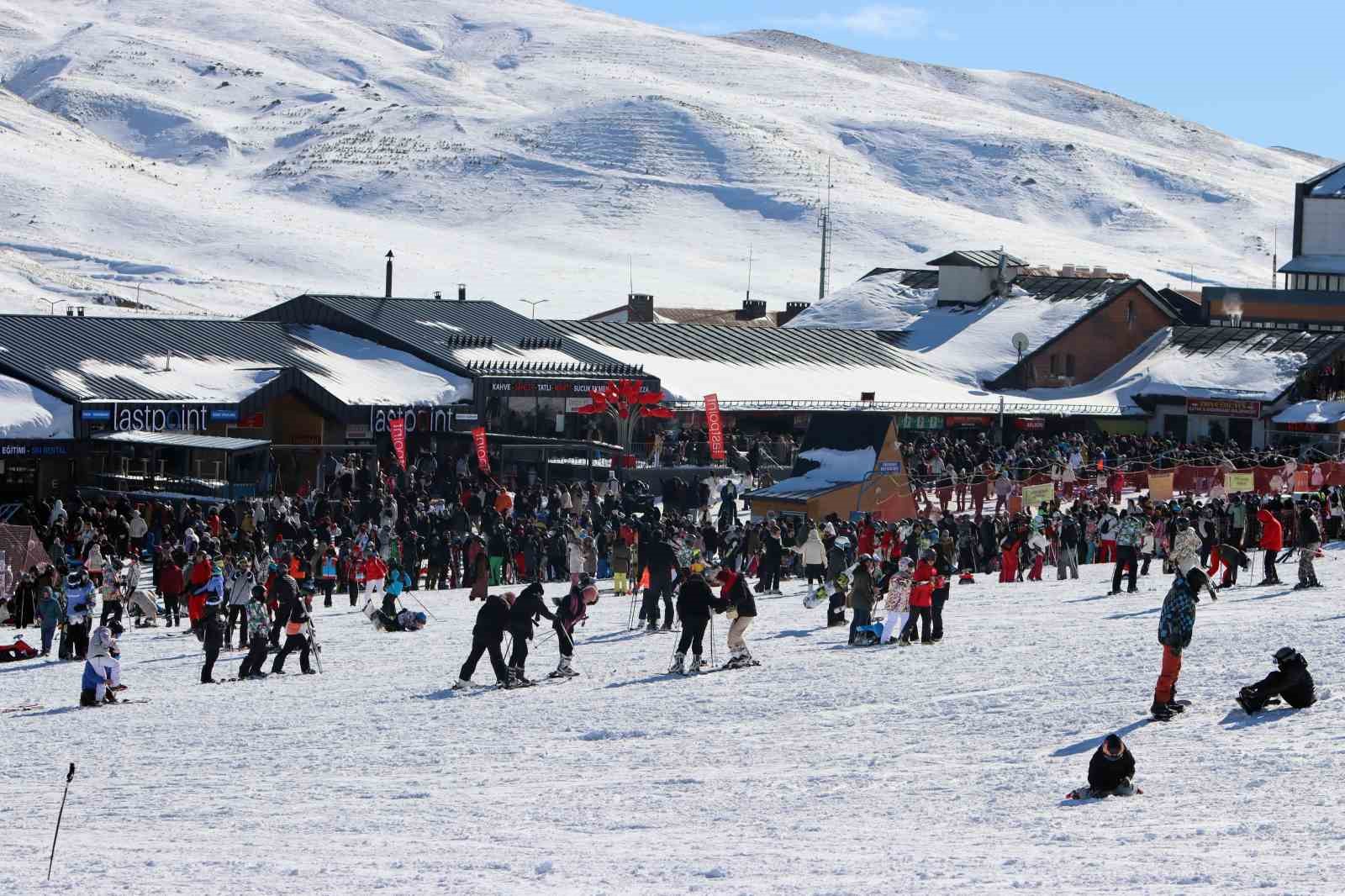 Erciyes’te hafta sonu yoğunluğu: Binlerce kişi akın etti
