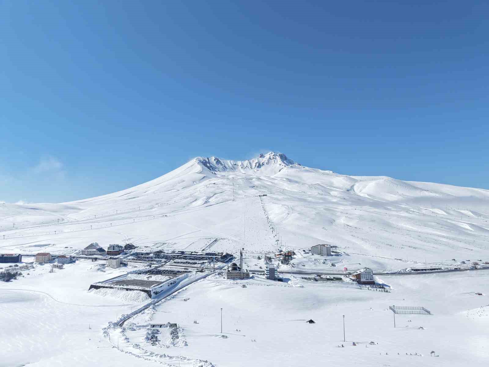 Erciyes’te kayak sezonu tüm hızıyla devam ediyor
