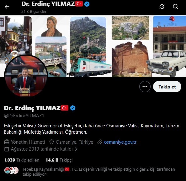 Erdinç Vali, Eskişehirli oldu
