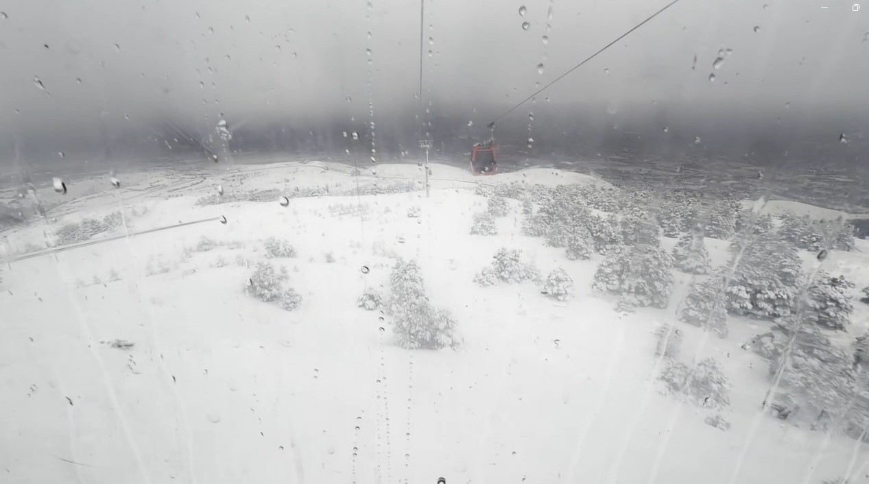 Ergan Dağı’nda kar rekoru: 2. etap teleski hattı kar altında
