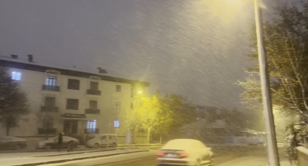 Erzincan’da kar yağışı
