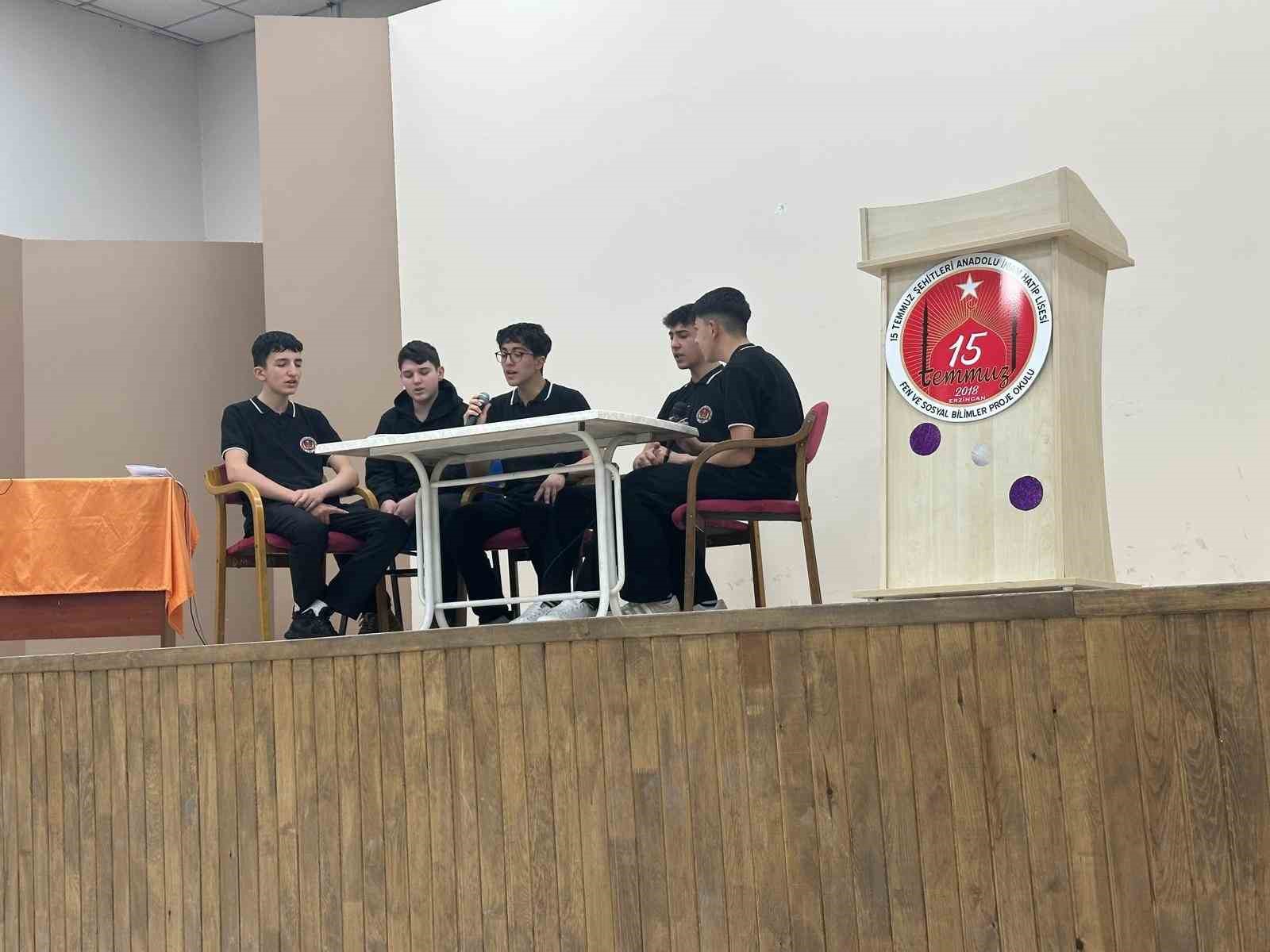 Erzincan’da öğrencilere "Ramazan ve Hayatımıza Yansımaları" konferansı verildi
