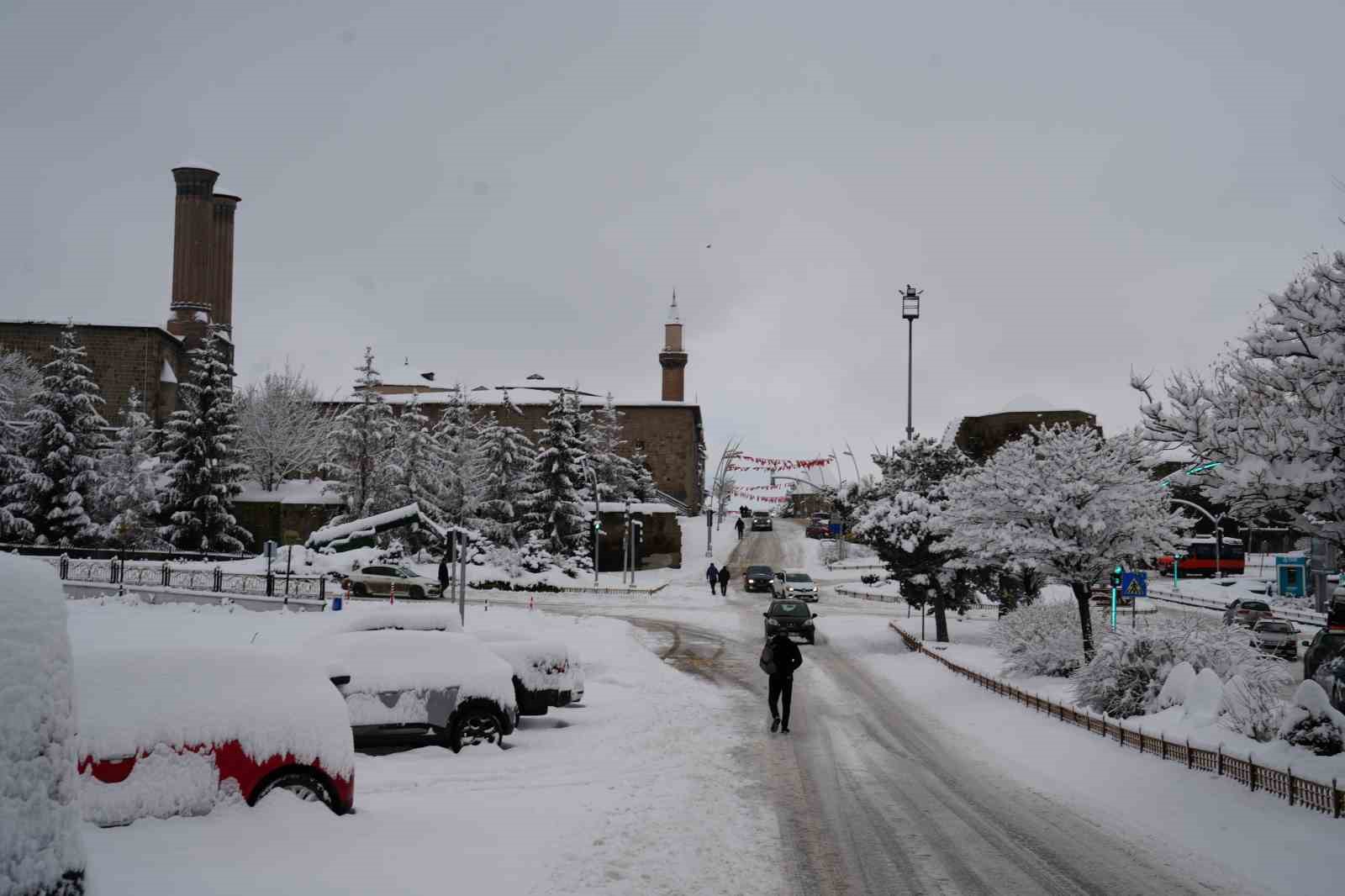 Erzurum yine beyaza büründü: 775 köy yolu ulaşıma kapandı
