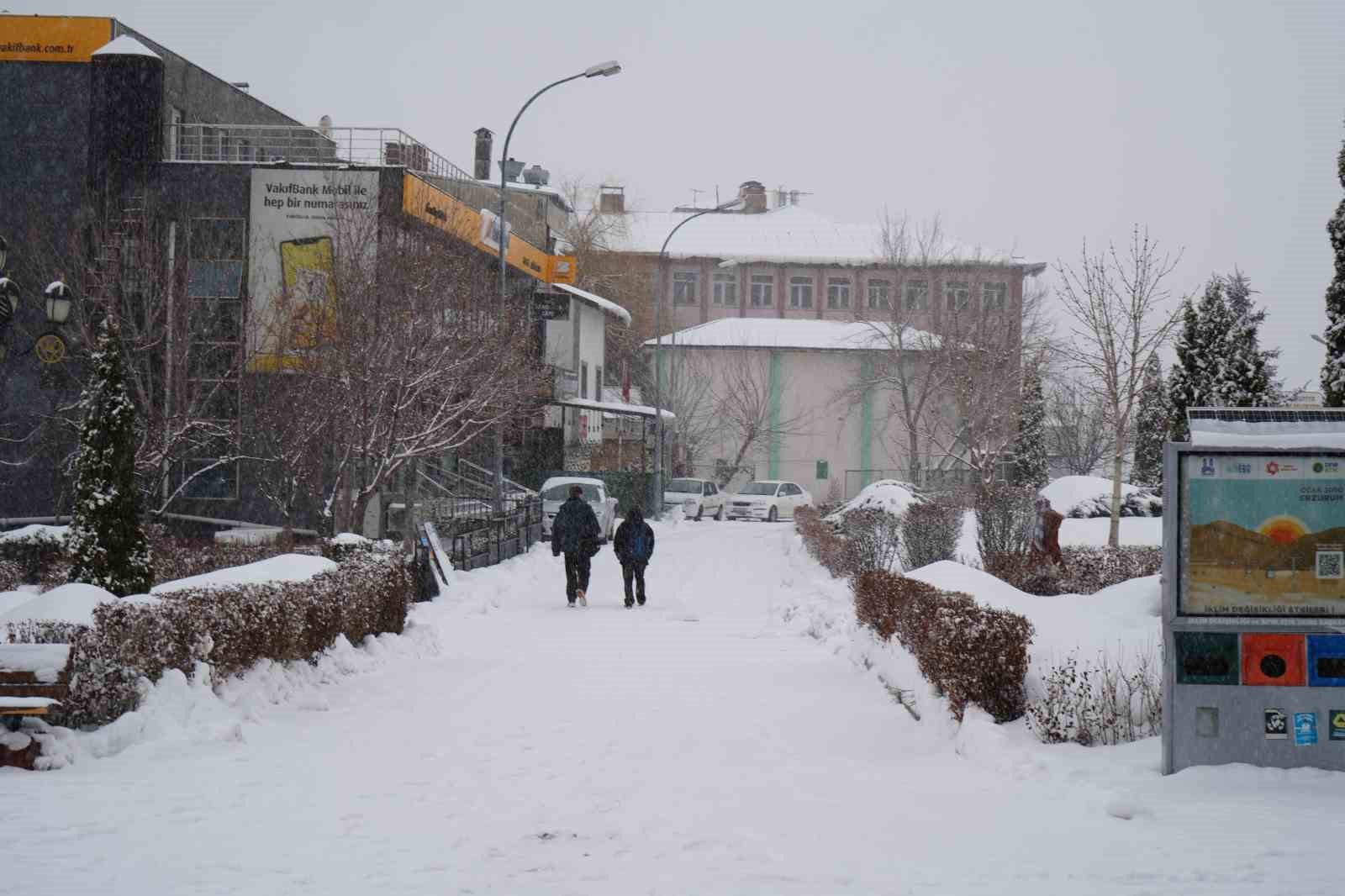 Erzurum’da kar sebebiyle 312 köyün yolu kapalı
