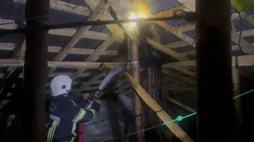 Erzurum’da korkutan yangın
