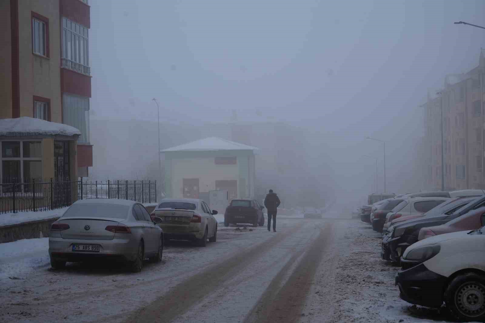 Erzurum’da sis ulaşımı aksattı
