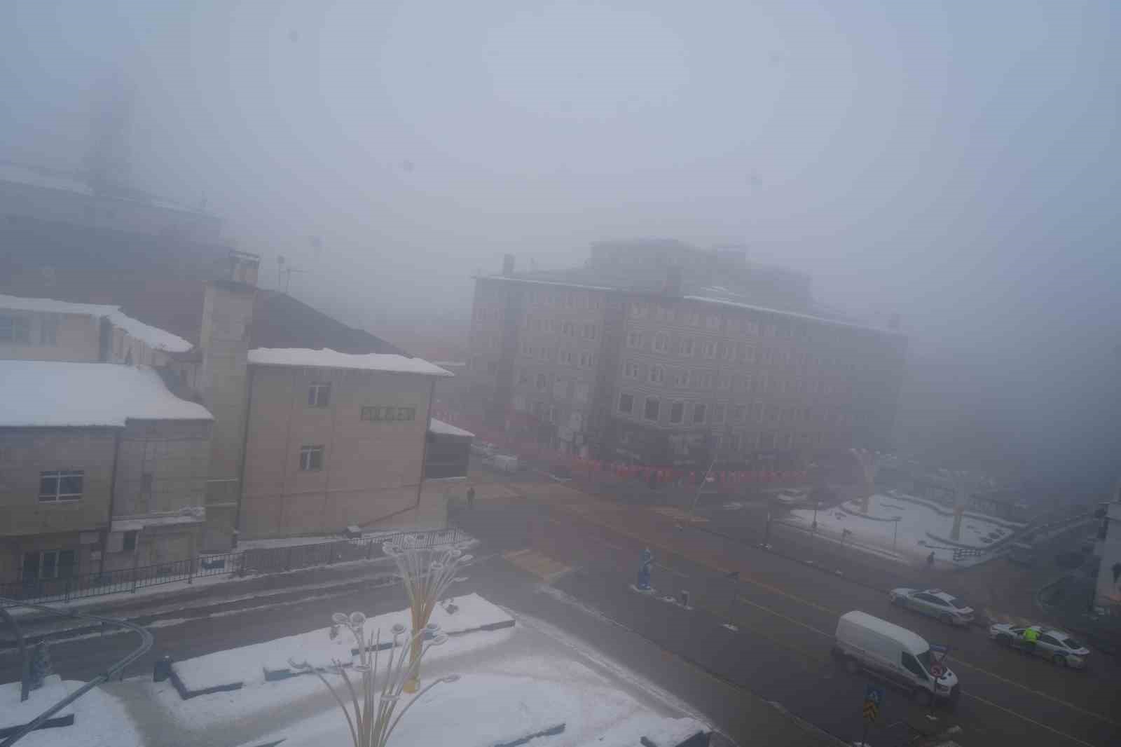 Erzurum’da sis ulaşımı aksattı
