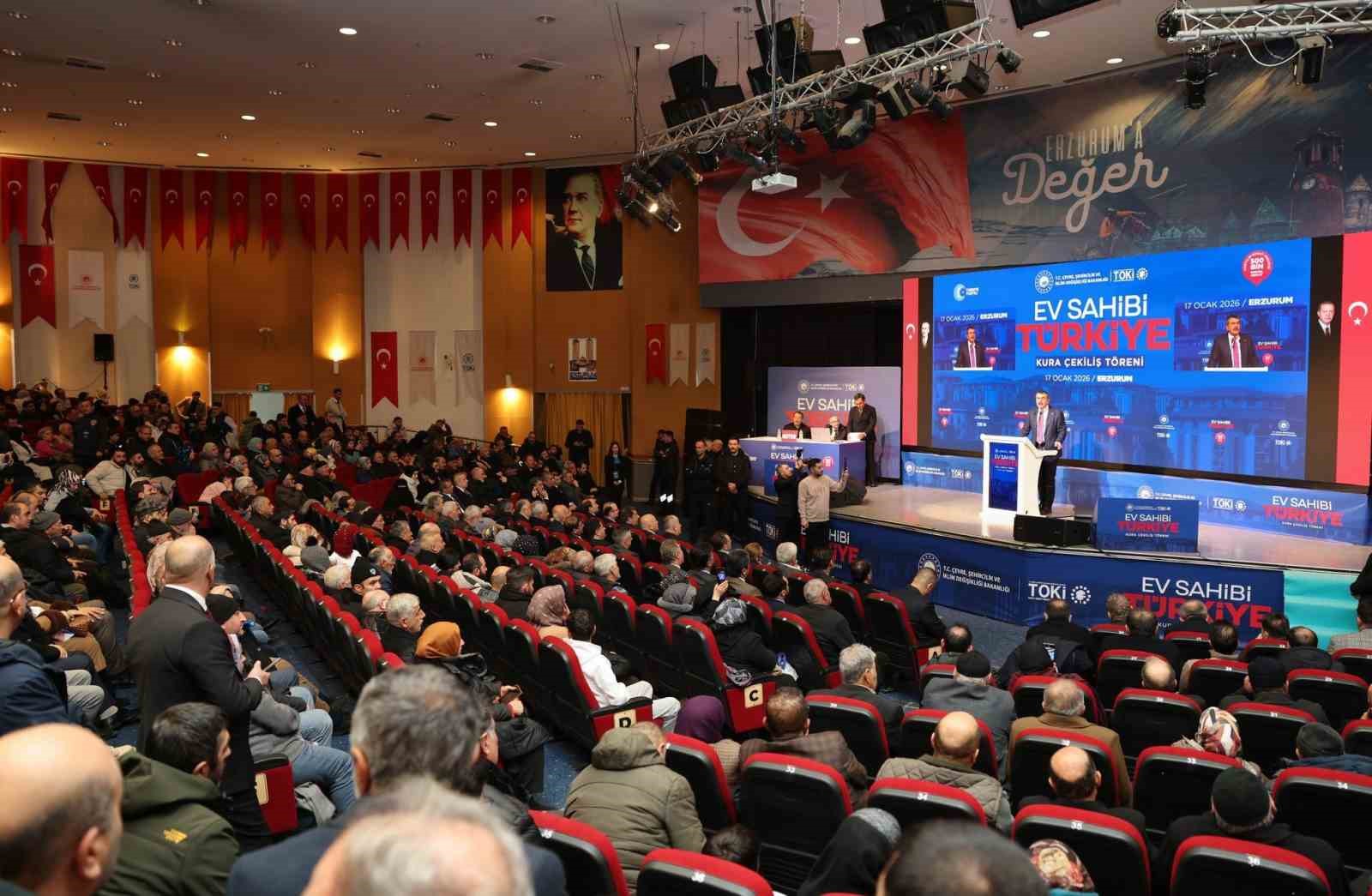 Erzurum’da TOKİ kuraları çekildi
