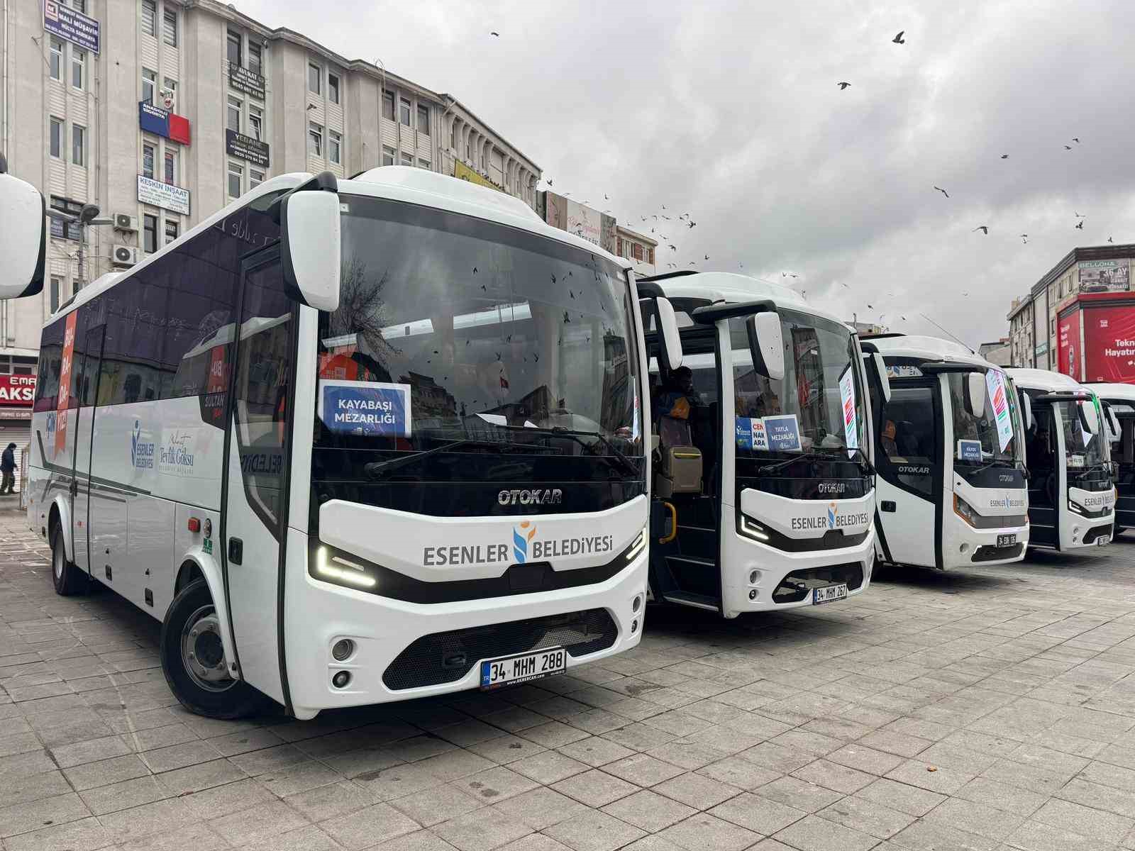 Esenler’de kabir ziyaretleri için ücretsiz servis hizmeti
