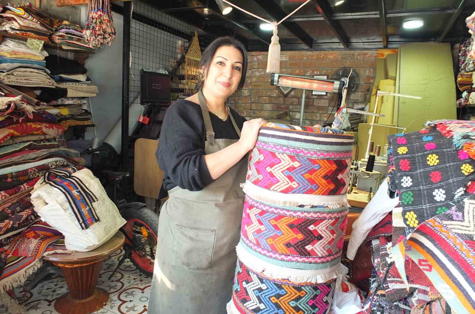 Eski halı ve kilimleri ekonomiye kazandırıyor
