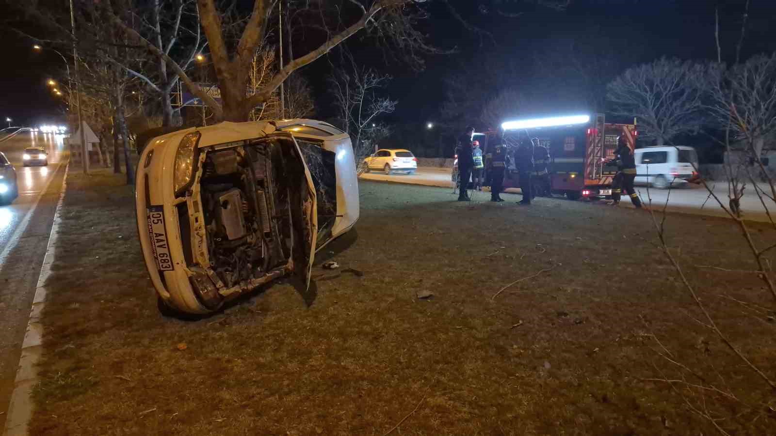 Eskişehir’de kontrolden çıkan otomobil takla attı: 1 yaralı
