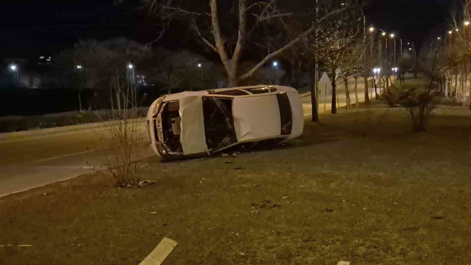 Eskişehir’de kontrolden çıkan otomobil takla attı: 1 yaralı
