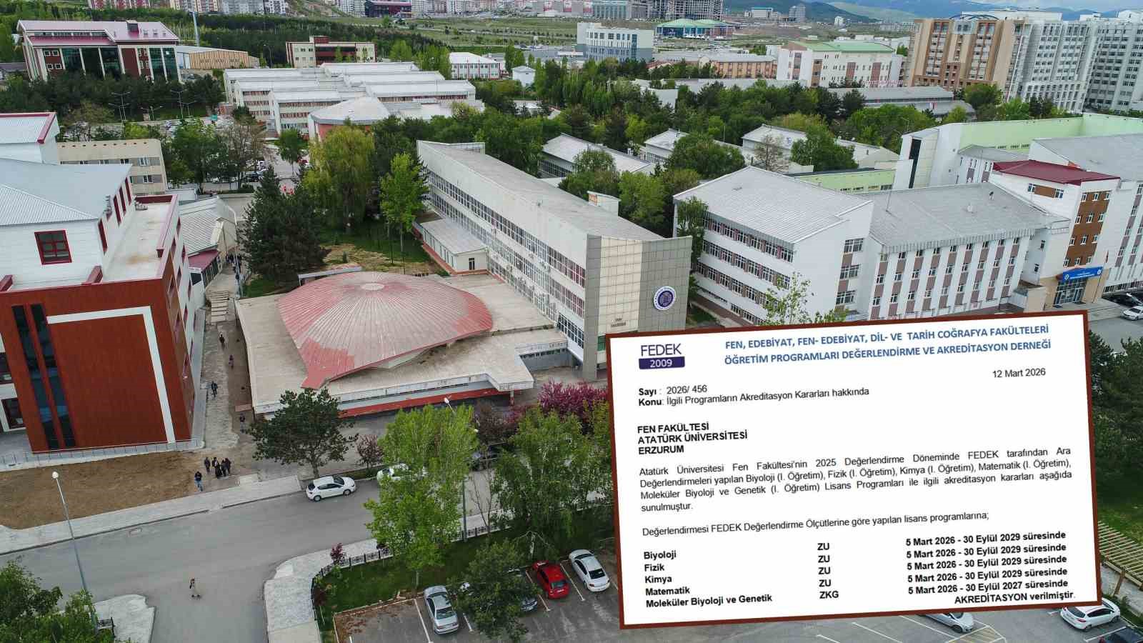 Fen fakültesinin 5 programına FEDEK’ten akreditasyon
