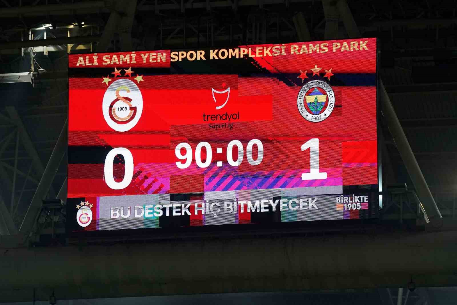 Fenerbahçe, Galatasaray deplasmanında son 10 derbide 1 kez kaybetti

