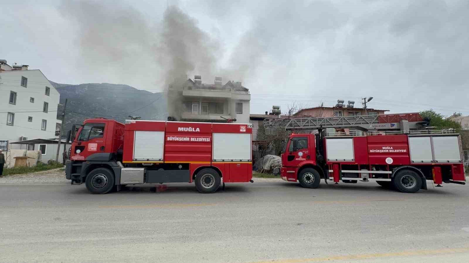 Fethiye’de ev yangını
