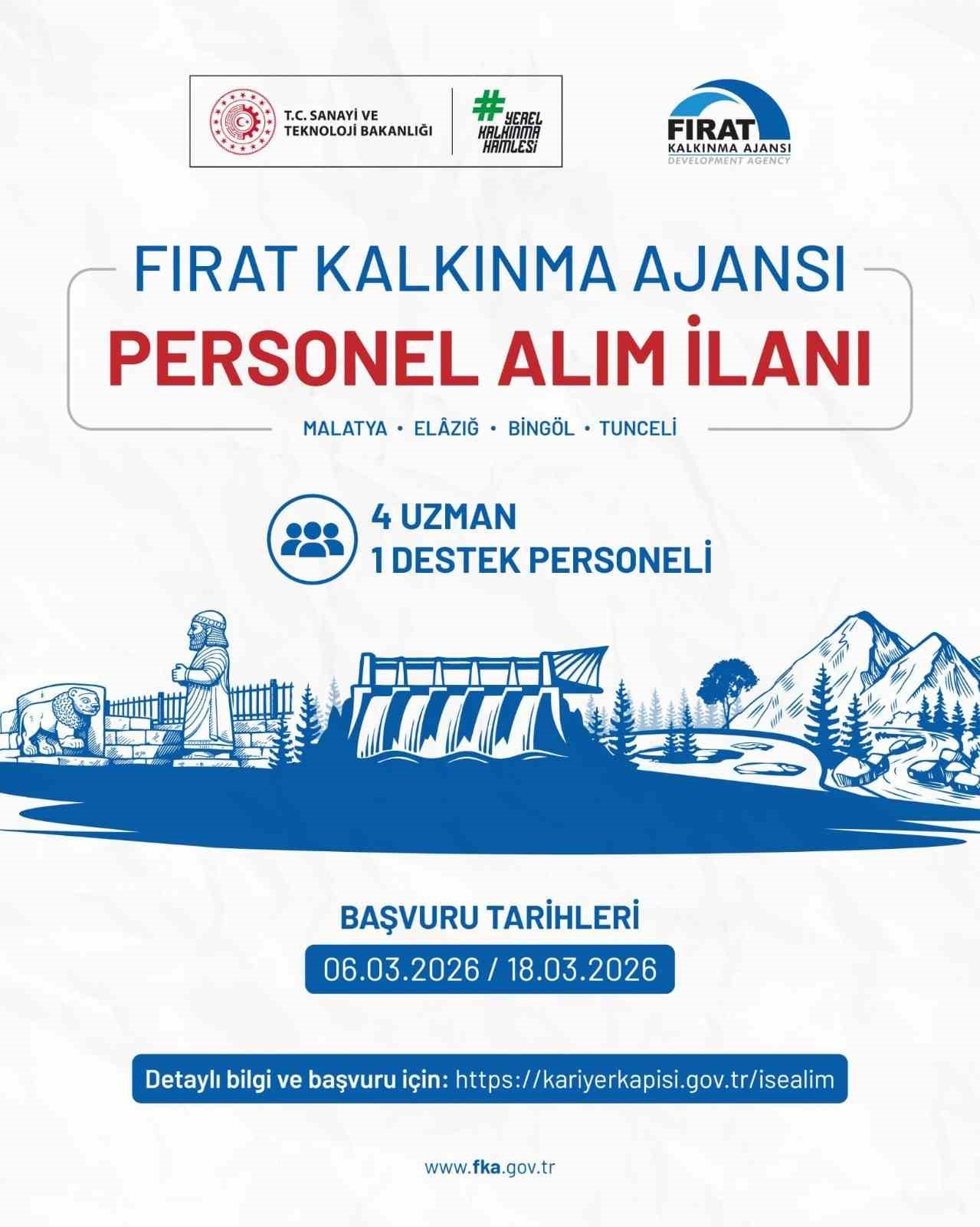 Fırat Kalkınma Ajansı personel alımı başvuruları başladı
