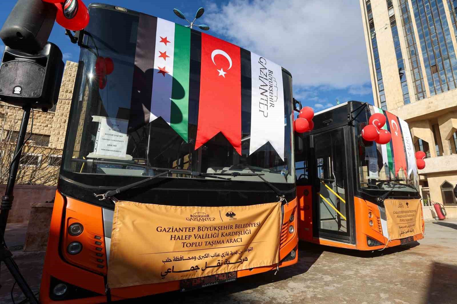 Gaziantep Büyükşehir’den Halep’e yeşil alan ve ulaşım desteği
