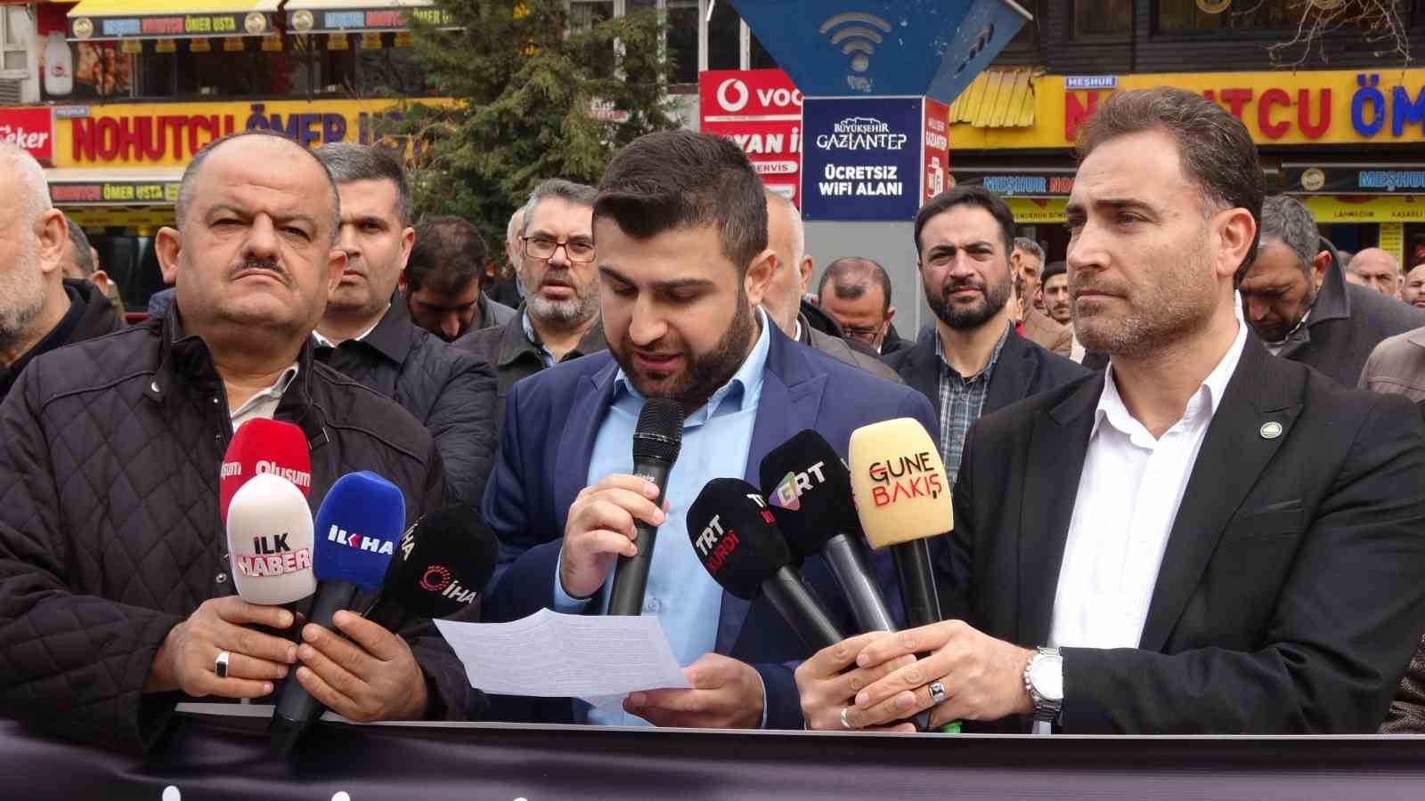 Gaziantep’te ABD ve İsrail’in İran’a yönelik saldırıları protesto edildi
