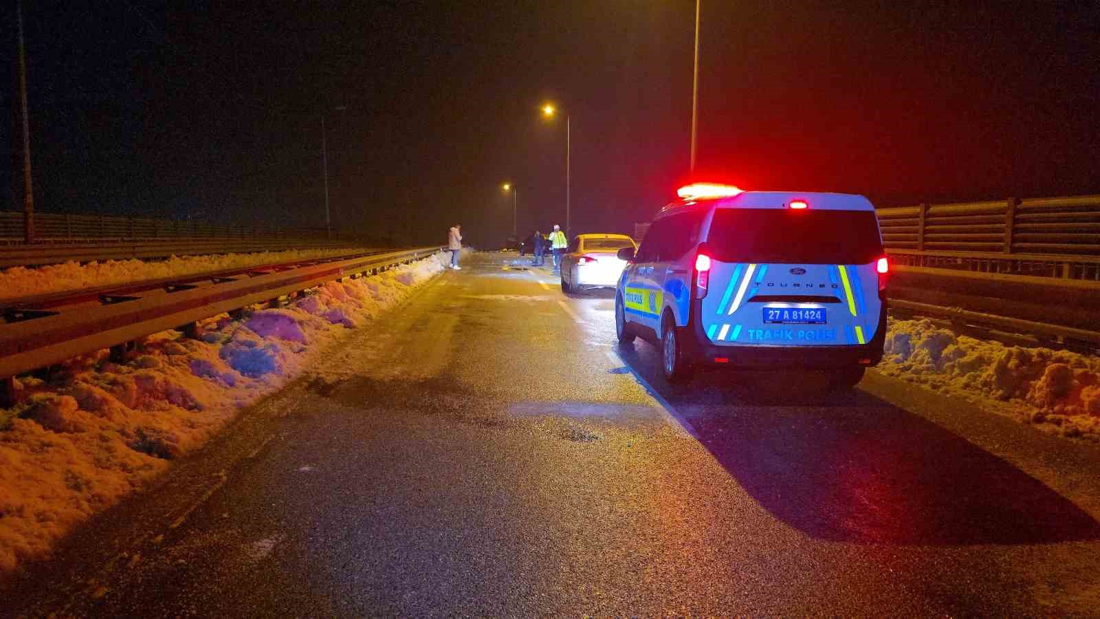 Gaziantep’te buzlanma nedeniyle kaza: 1 yaralı
