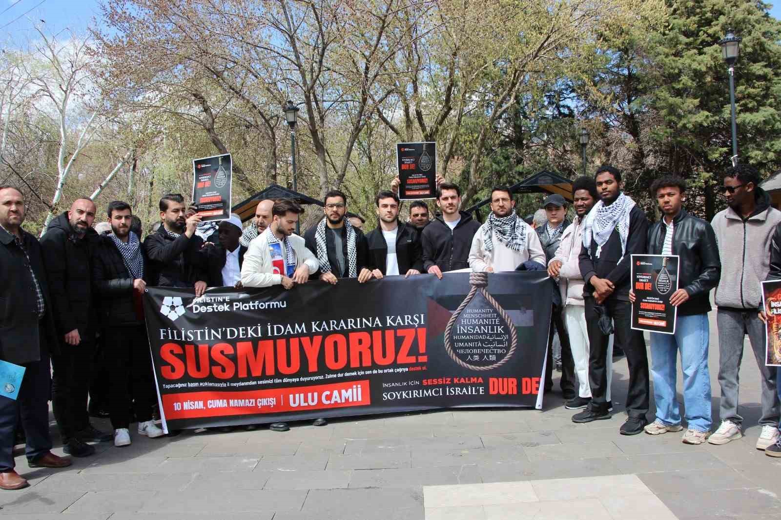 Gaziantep’te İsrail’in "idam yasası" protesto edildi
Gaziantep’te İsrail’in "idam yasası" protesto edildi