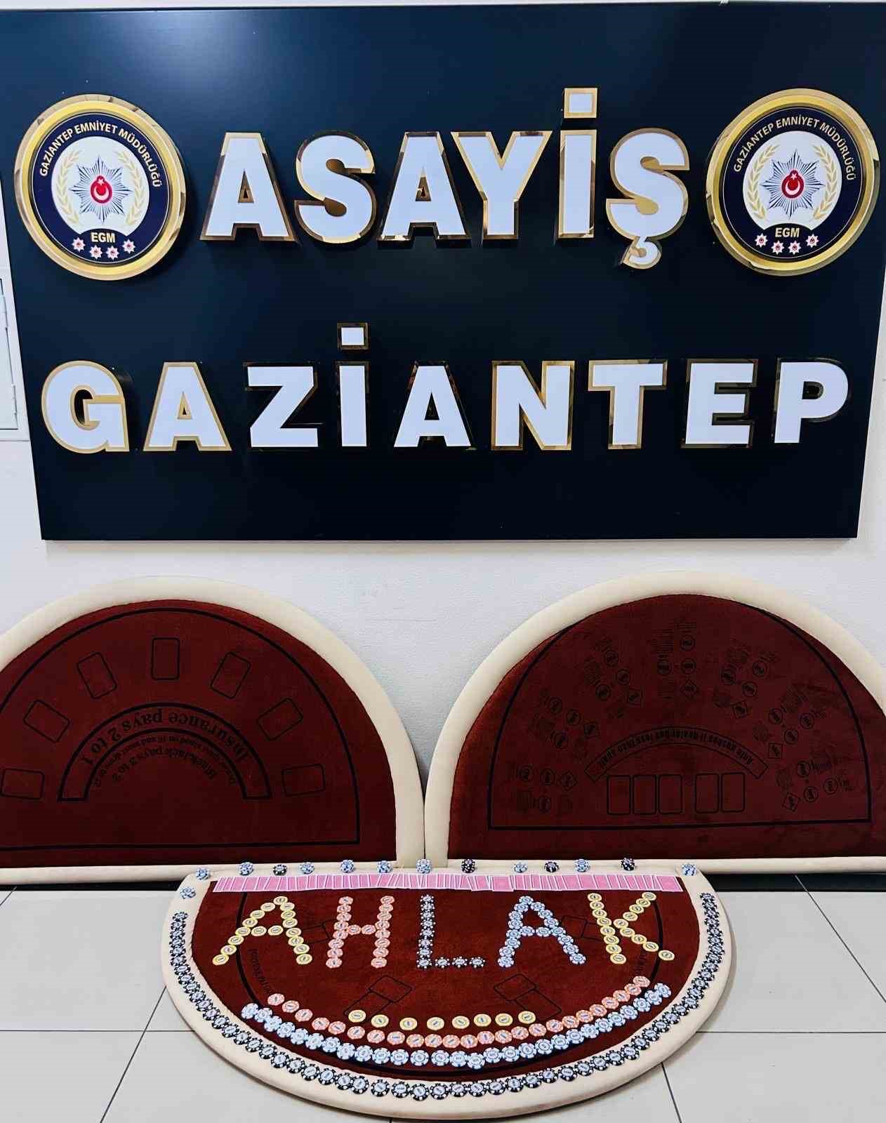 Gaziantep’te kumar operasyonu: 4 gözaltı
