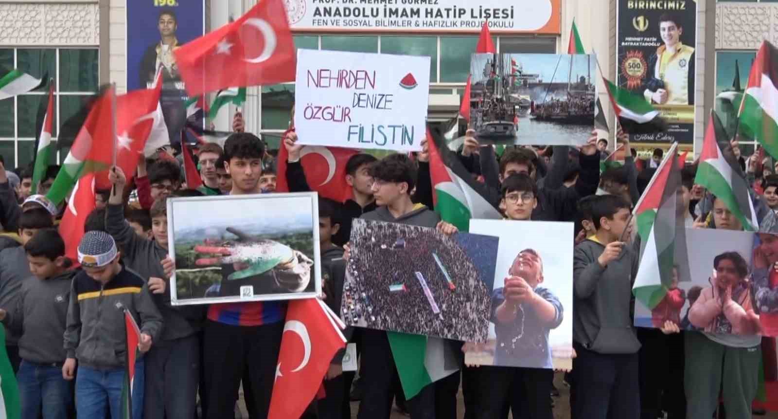 Gaziantep’te öğrencilerden Filistinlilere yönelik idam kararına tepki
