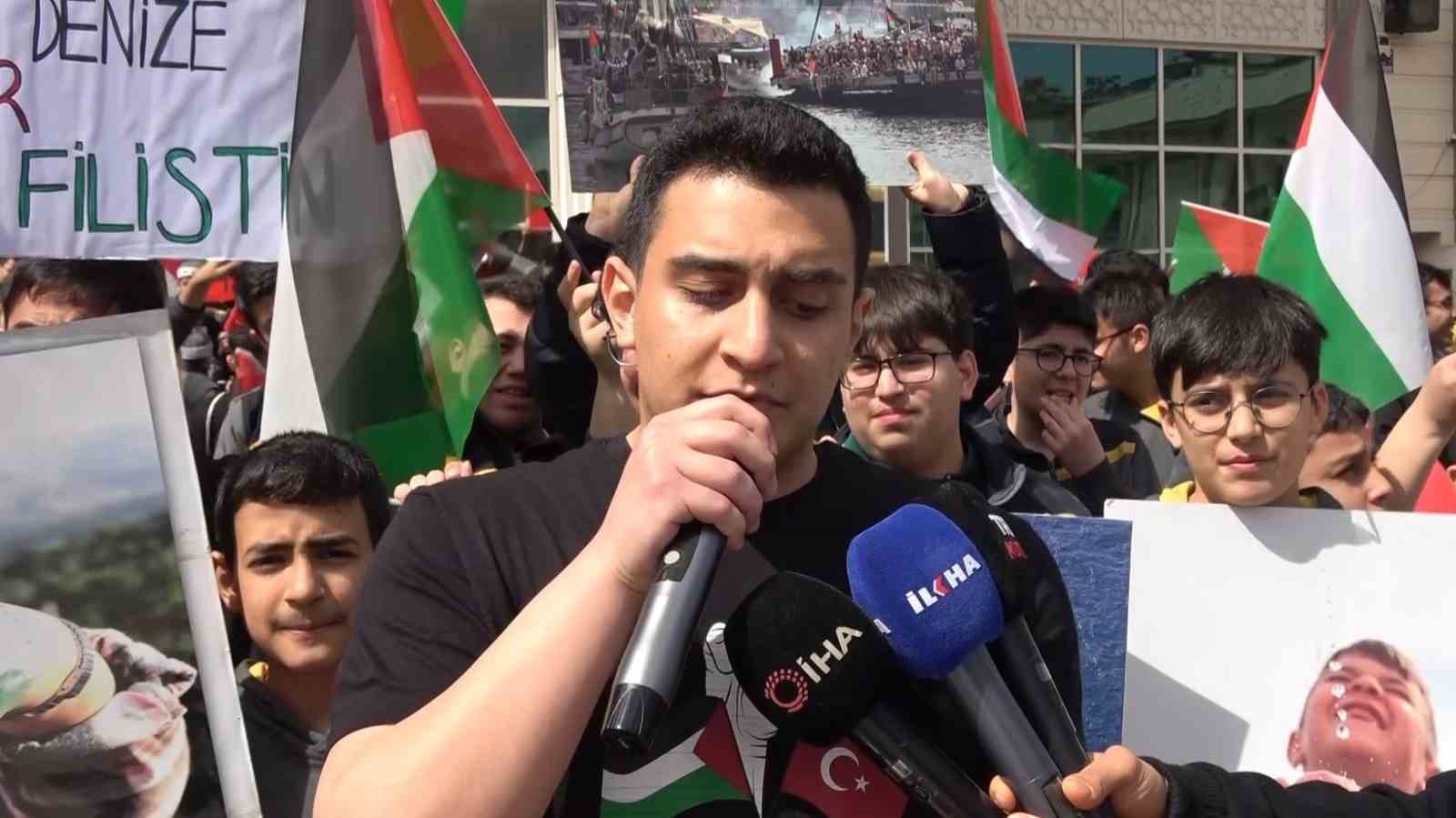 Gaziantep’te öğrencilerden Filistinlilere yönelik idam kararına tepki
