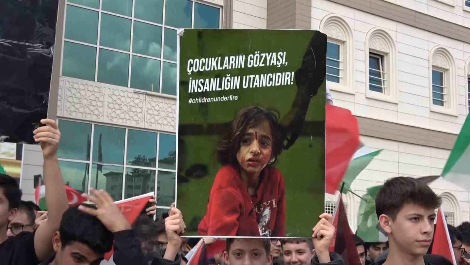 Gaziantep’te öğrencilerden Filistinlilere yönelik idam kararına tepki
