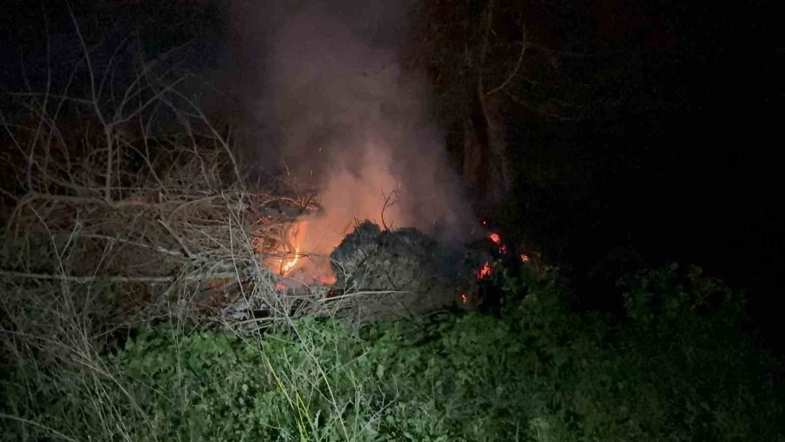 Gazipaşa Selinus Kalesi’ndeki çalılık yangını korkuttu
