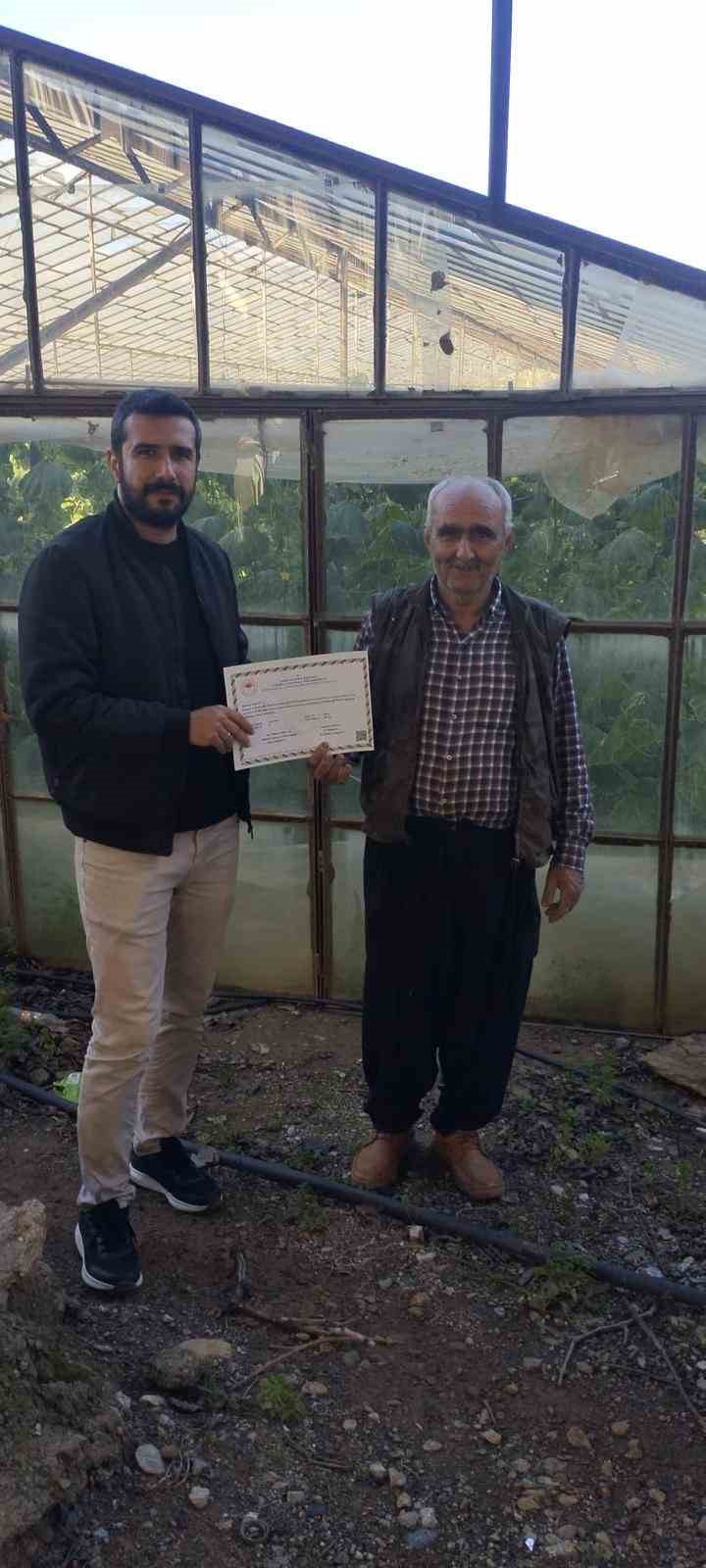 Gazipaşa’da entegre ve kontrollü üretime sertifika
