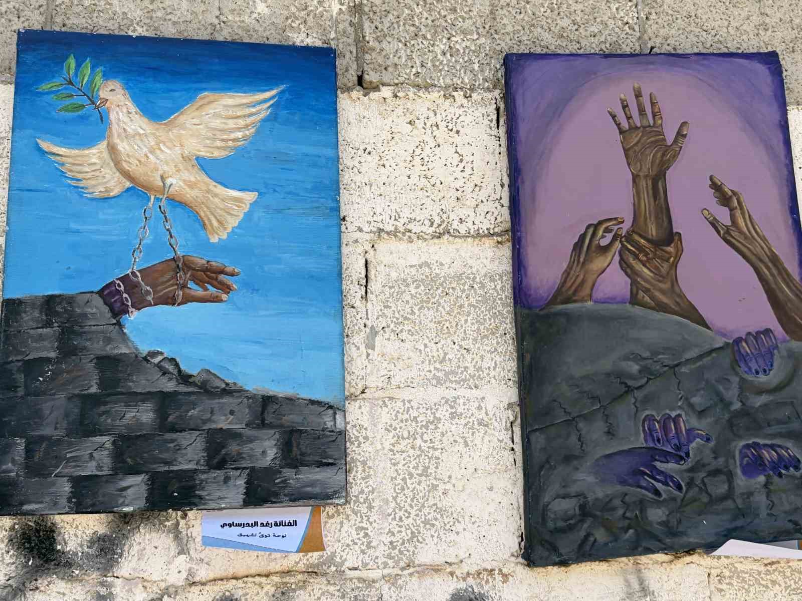 Gazze’de 64 sanatçı savaşın acı izlerini eserlerine taşıdı
