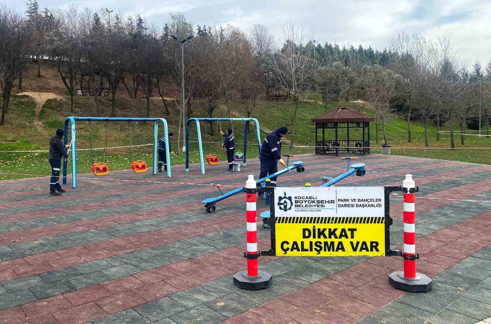 Gebze tabiat parkındaki donatı alanları yenilendi
