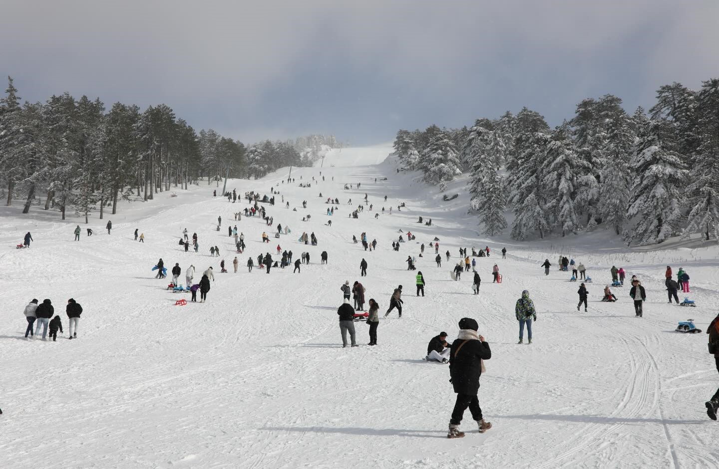 Gediz Murat Dağı Termal Kayak Merkezi’nde kar ve kayak keyfi

