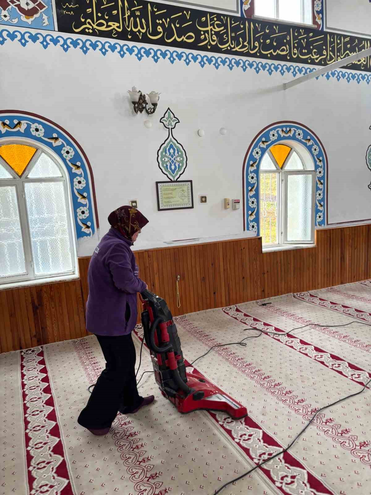Germencik’te Ramazan ayı öncesi camiler temizlendi
