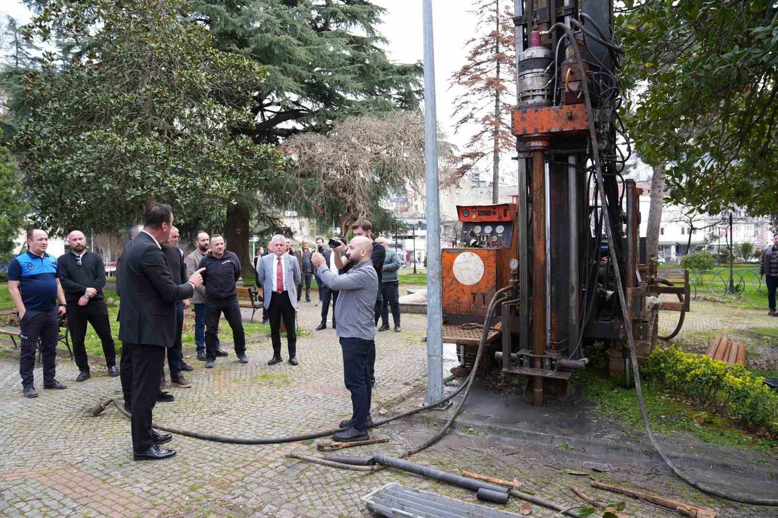 Giresun’da izinsiz olduğu belirtilen sondaj çalışması belediye tarafından durduruldu
