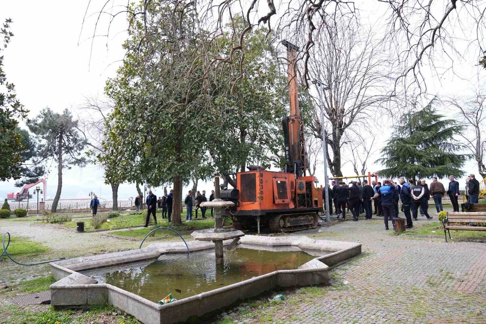 Giresun’da izinsiz olduğu belirtilen sondaj çalışması belediye tarafından durduruldu
