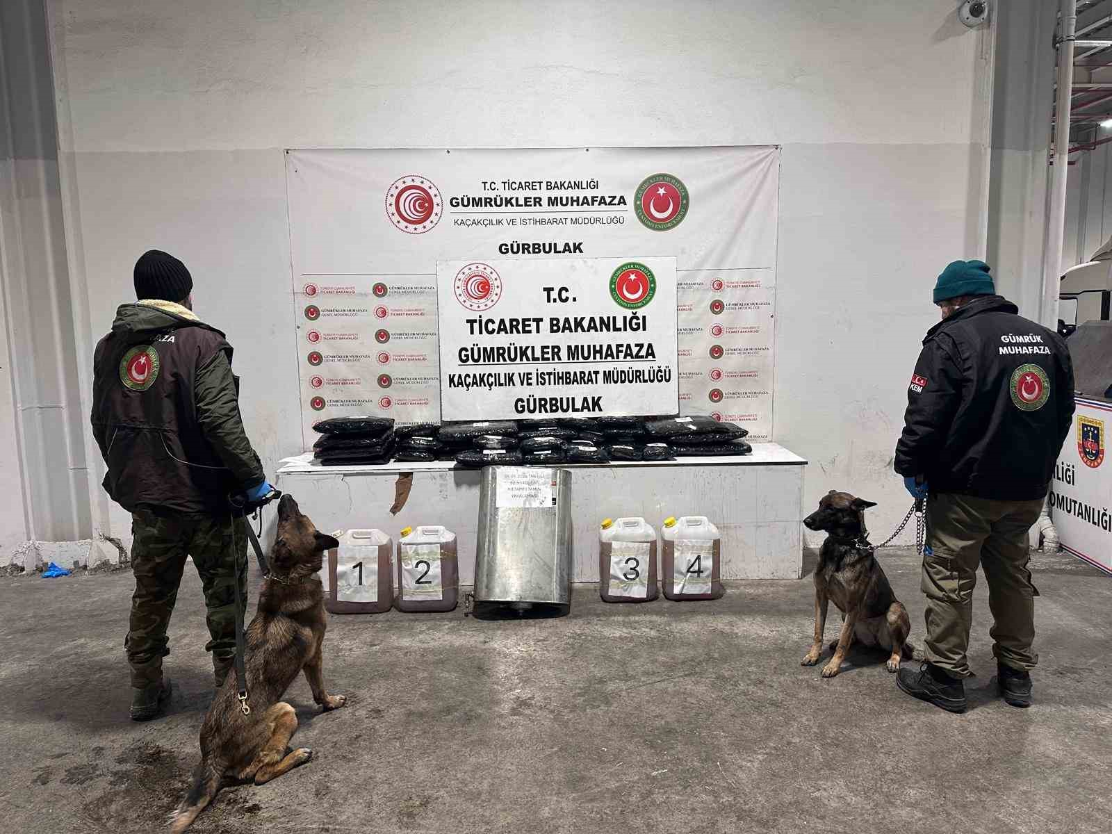 Gümrükler Muhafaza ekiplerince düzenlenen operasyonlarda 1 milyar 945 milyon lira değerinde uyuşturucu madde yakalandı
