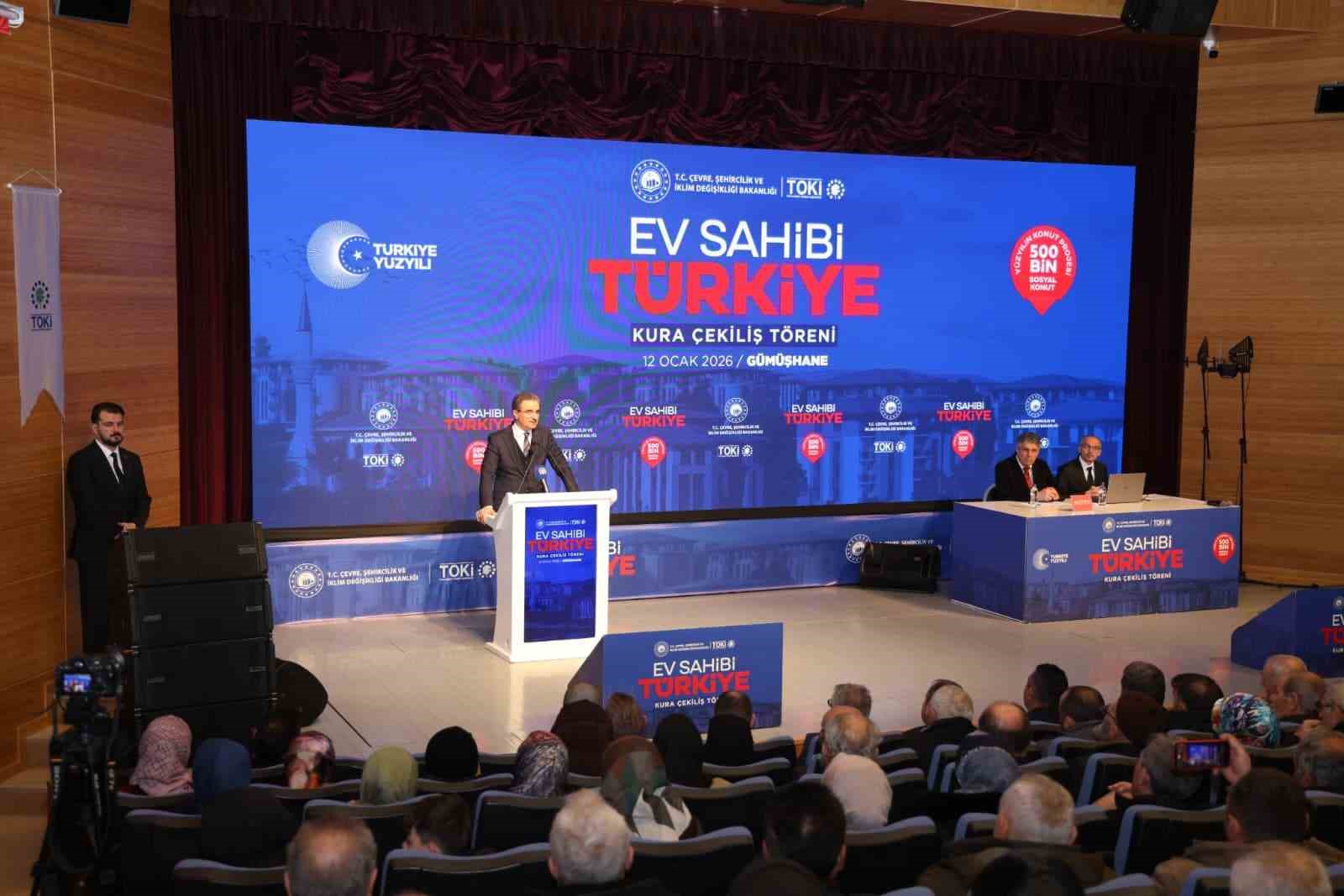 Gümüşhane’de TOKİ kura çekimiyle 940 konutun hak sahipleri belirlendi
