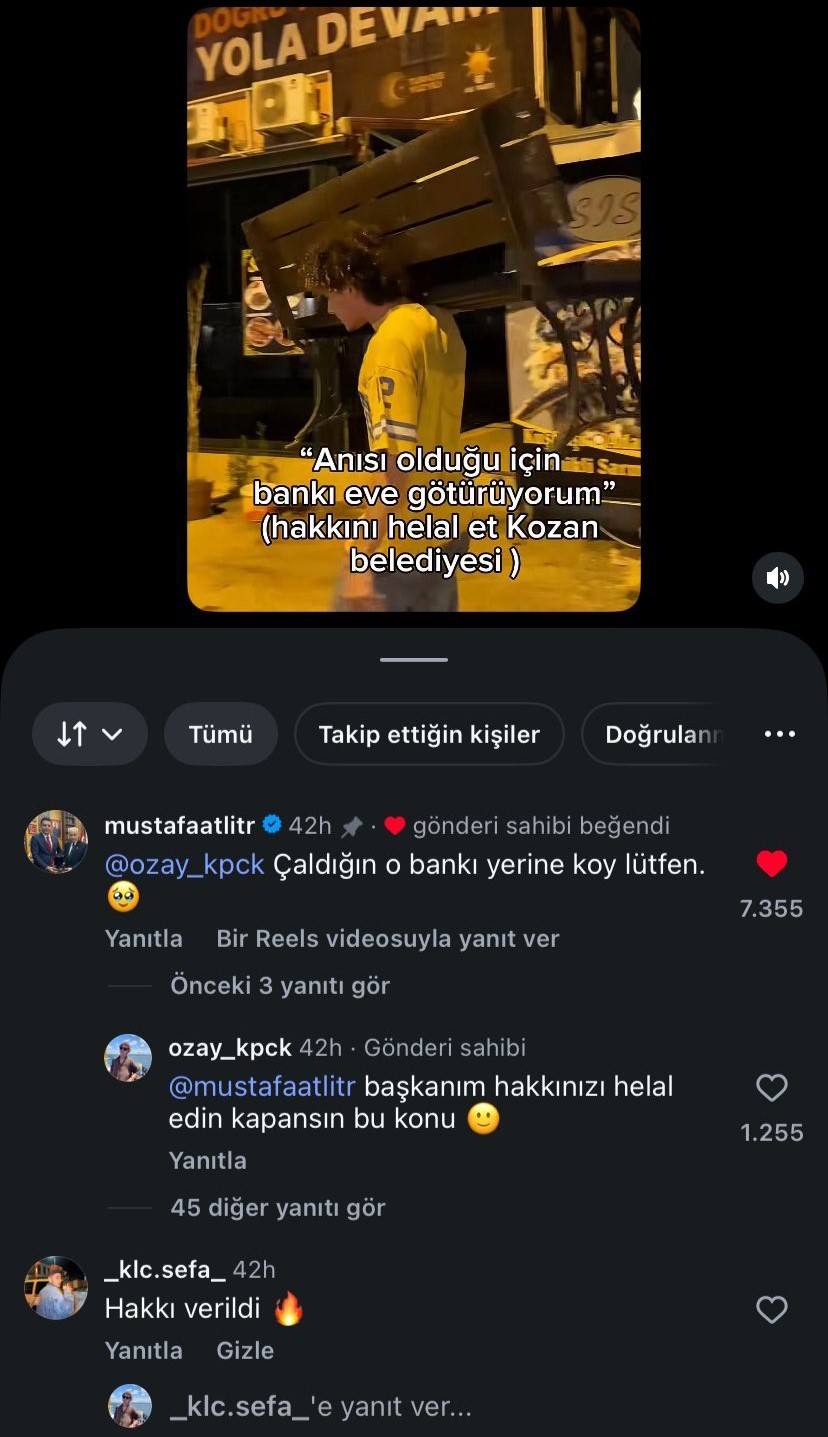 Gündem olan bankta başkan ve genç buluştu
Gündem olan bankta başkan ve genç buluştu