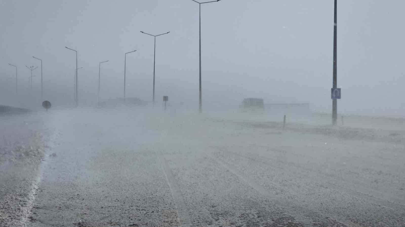 Güzeldere Geçidi’nde tipi trafiği olumsuz etkiliyor
