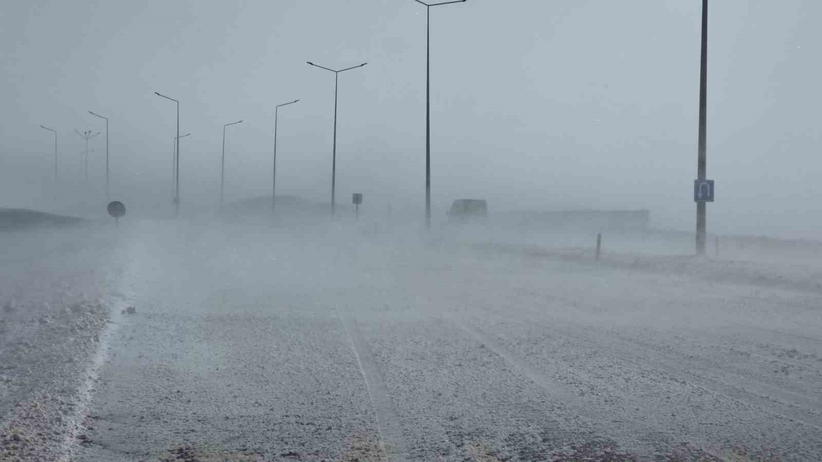 Güzeldere Geçidi’nde tipi trafiği olumsuz etkiliyor
