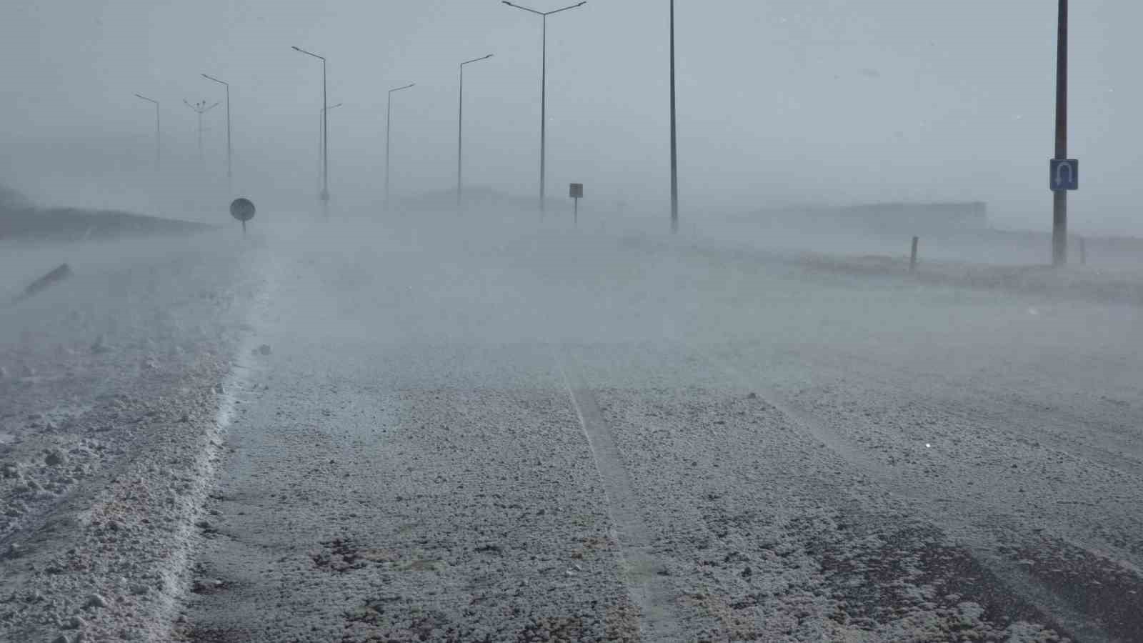 Güzeldere Geçidi’nde tipi trafiği olumsuz etkiliyor
