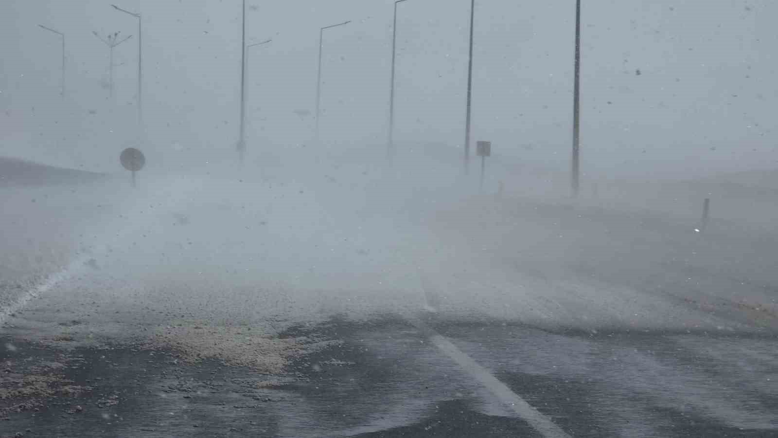 Güzeldere Geçidi’nde tipi trafiği olumsuz etkiliyor

