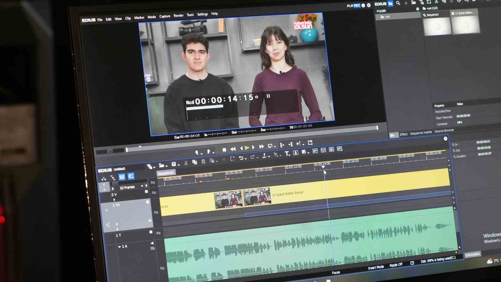 ‘Haberimiz Olsun Projesi’ kapsamında genç öğrenciler ekran karşısına çıkıyor
