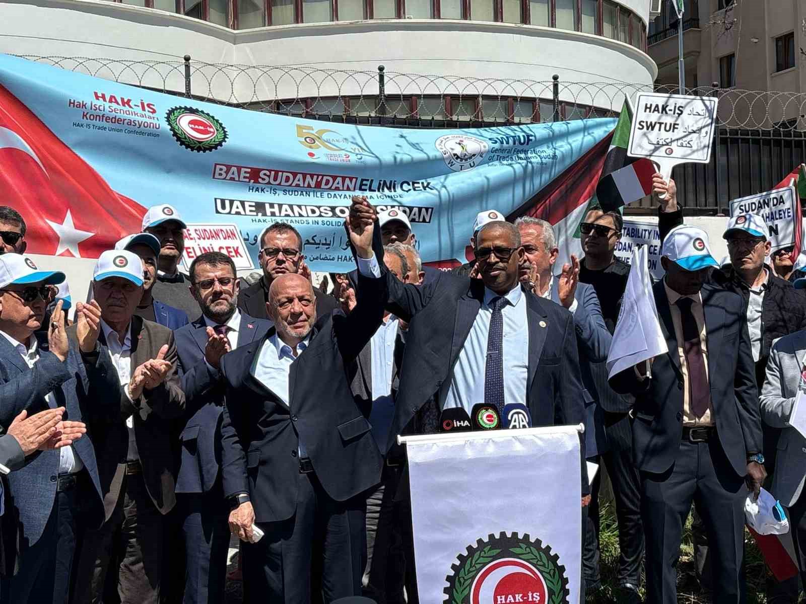 HAK-İŞ’ten Sudan ile dayanışma eylemi
