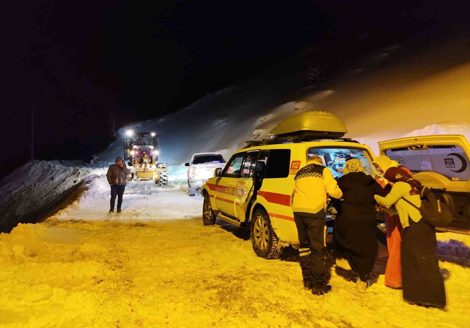 Hamile kadın 5.5 saatlik çalışmayla hastaneye ulaştırıldı
