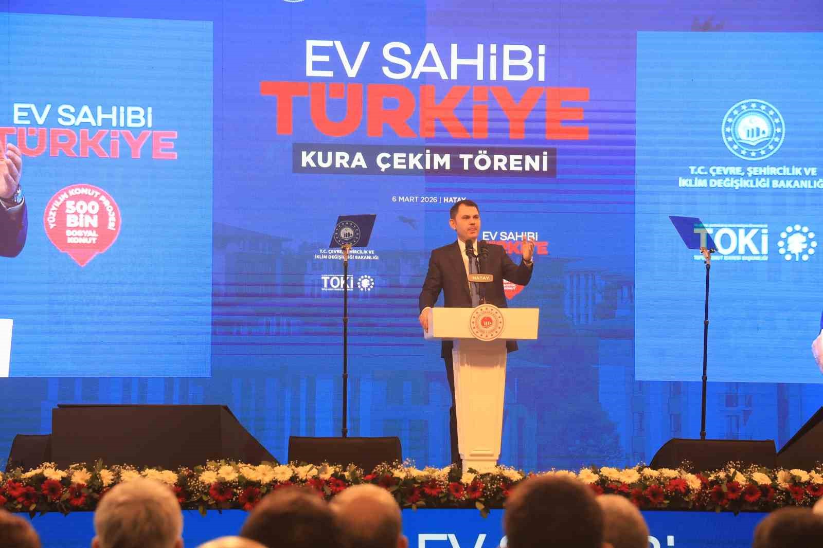 Hatay’da 13 bin 289 konutun kura çekim töreni gerçekleşti
