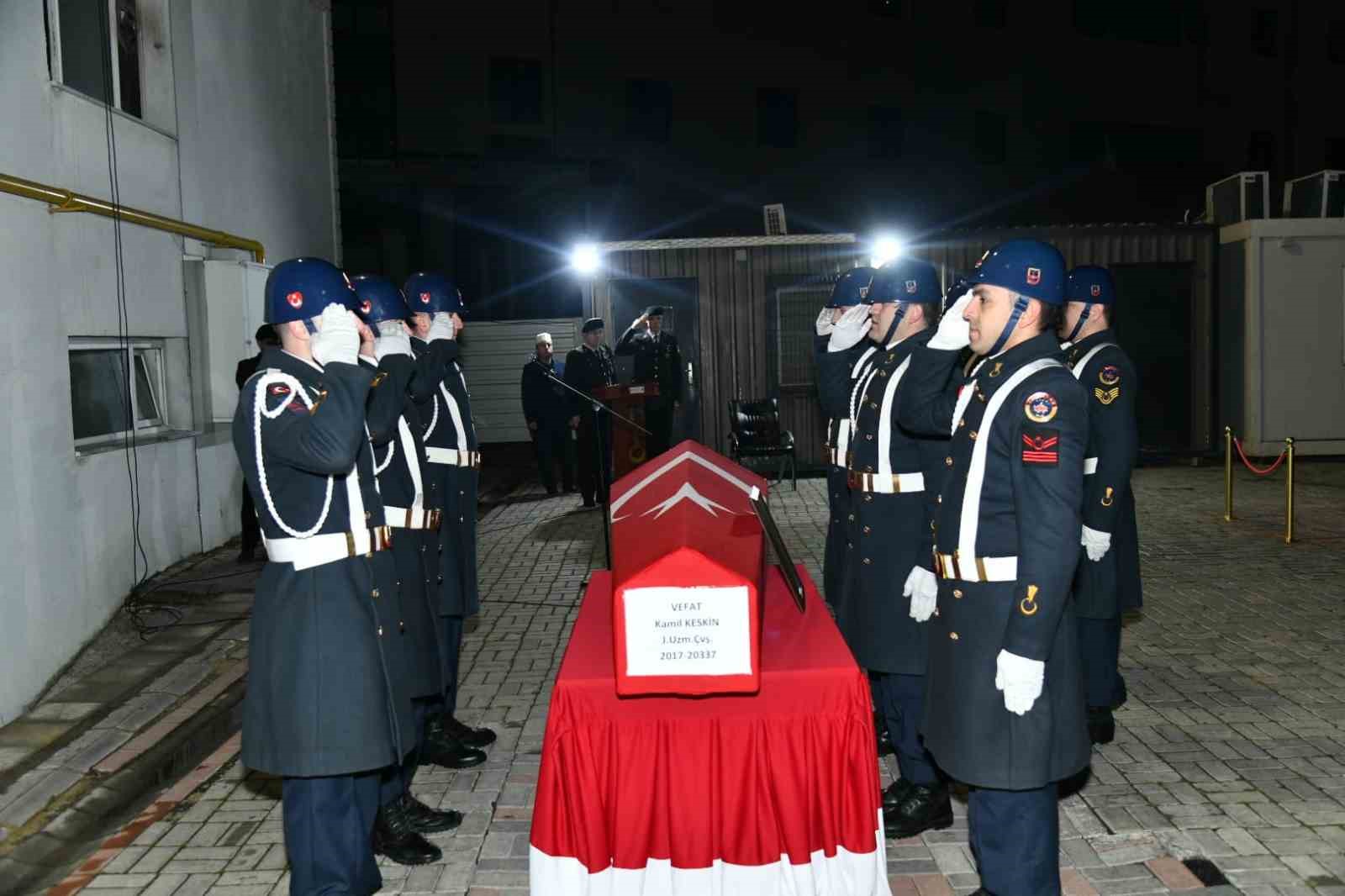Hayatını kaybeden jandarma uzman çavuş için tören düzenlendi
