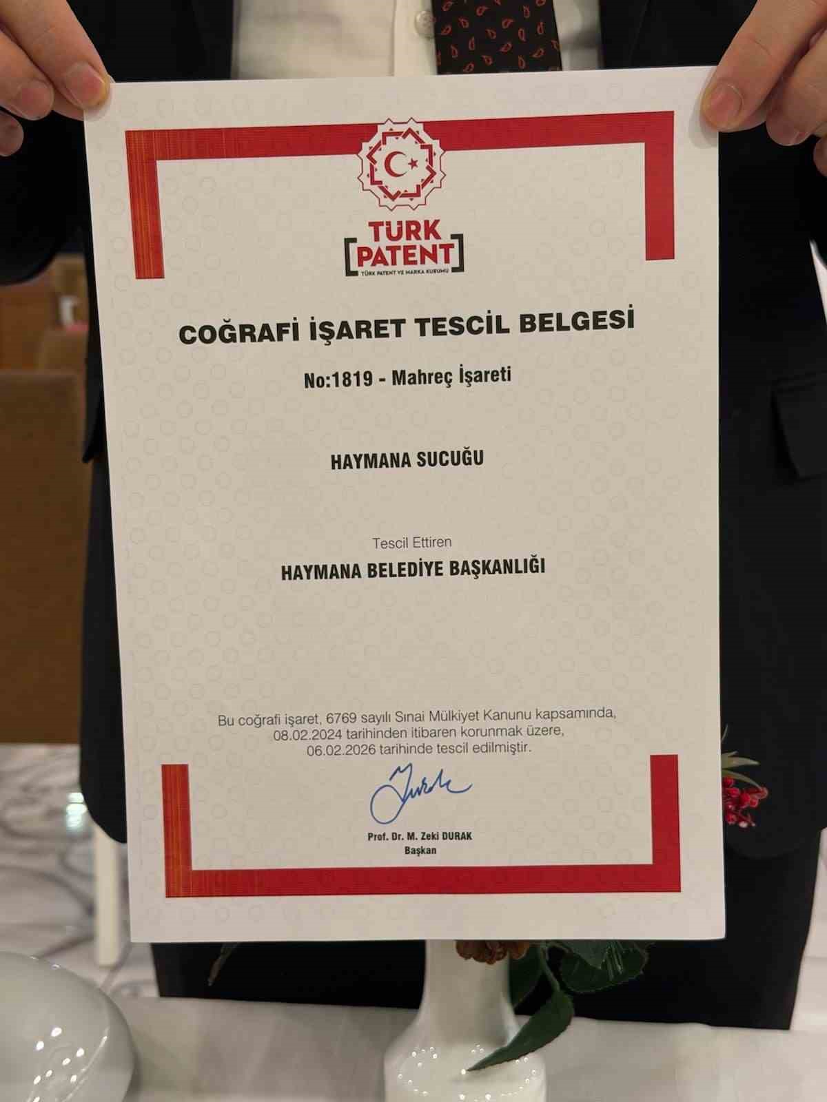 Haymana Sucuğu coğrafi işaret aldı
