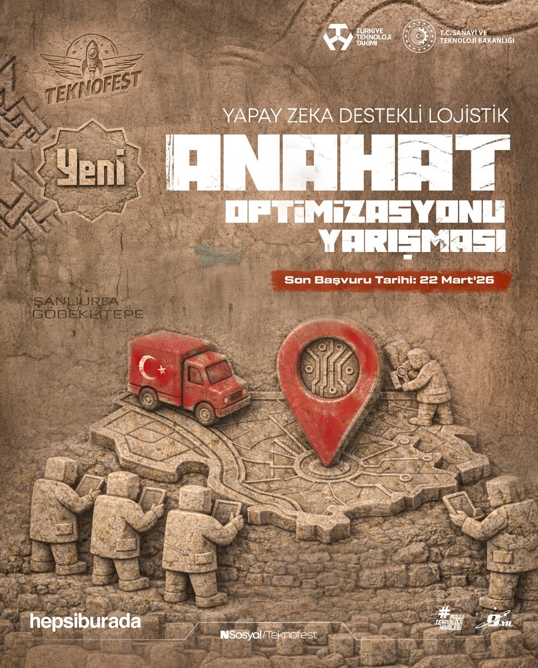 Hepsiburada’nın "Yapay Zeka Destekli Lojistik Anahat Optimizasyonu Yarışması" için TEKNOFEST başvuruları başladı
Hepsiburada’nın "Yapay Zeka Destekli Lojistik Anahat Optimizasyonu Yarışması" için TEKNOFEST başvuruları başladı